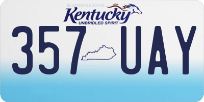 KY license plate 357UAY