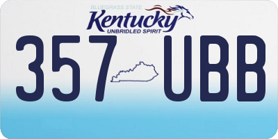 KY license plate 357UBB