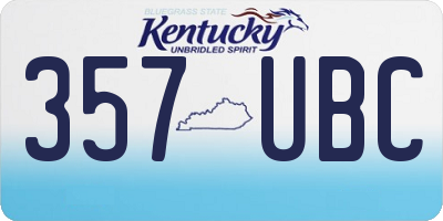 KY license plate 357UBC