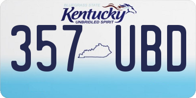 KY license plate 357UBD