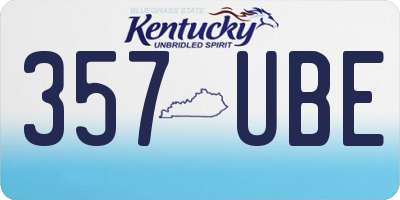 KY license plate 357UBE