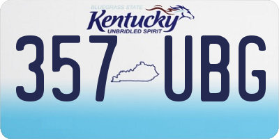 KY license plate 357UBG