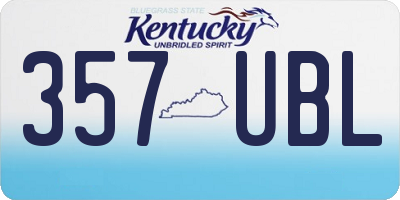 KY license plate 357UBL