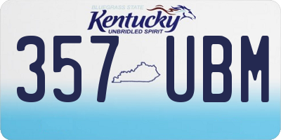 KY license plate 357UBM