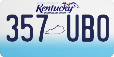 KY license plate 357UBO