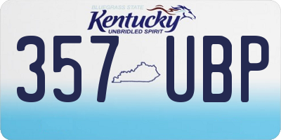 KY license plate 357UBP