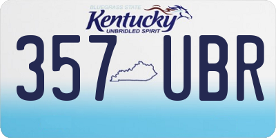 KY license plate 357UBR