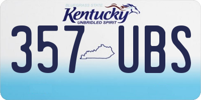 KY license plate 357UBS