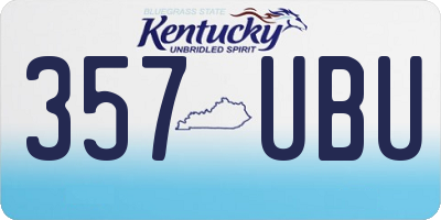 KY license plate 357UBU