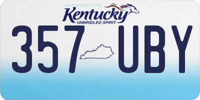 KY license plate 357UBY
