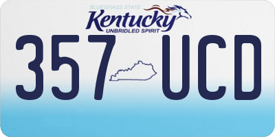 KY license plate 357UCD