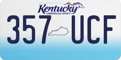 KY license plate 357UCF