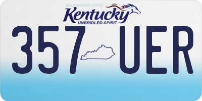 KY license plate 357UER