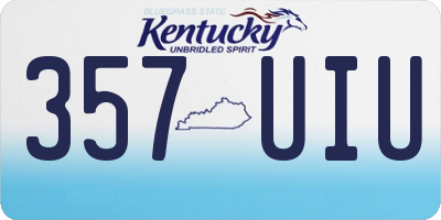 KY license plate 357UIU