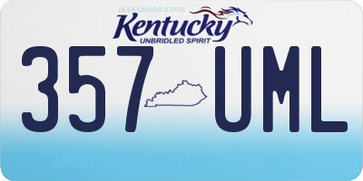 KY license plate 357UML