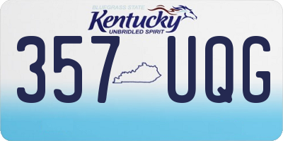 KY license plate 357UQG