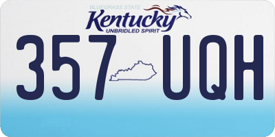 KY license plate 357UQH