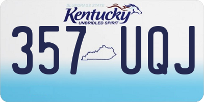 KY license plate 357UQJ