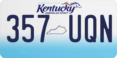 KY license plate 357UQN