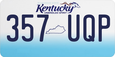 KY license plate 357UQP
