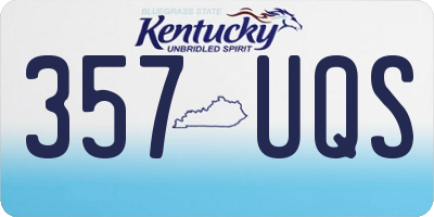 KY license plate 357UQS