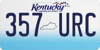 KY license plate 357URC