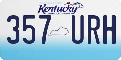 KY license plate 357URH