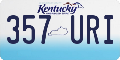 KY license plate 357URI