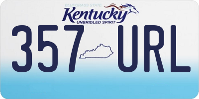 KY license plate 357URL