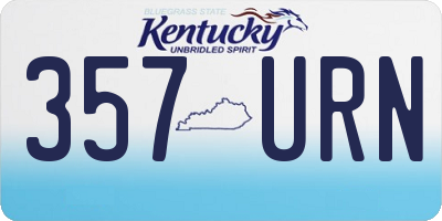 KY license plate 357URN