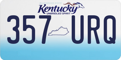 KY license plate 357URQ