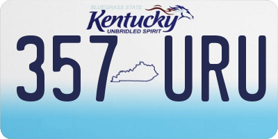 KY license plate 357URU