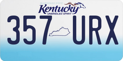 KY license plate 357URX