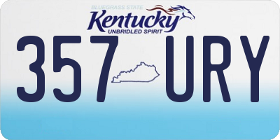 KY license plate 357URY