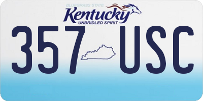 KY license plate 357USC