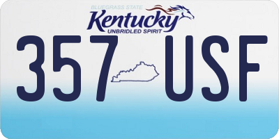 KY license plate 357USF