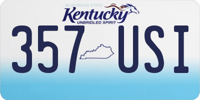 KY license plate 357USI