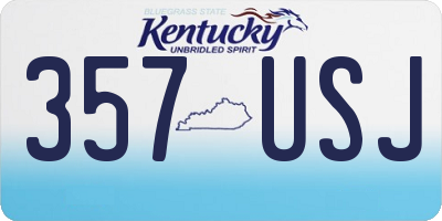 KY license plate 357USJ