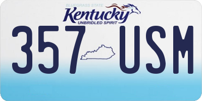 KY license plate 357USM
