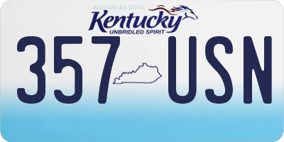 KY license plate 357USN