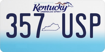 KY license plate 357USP