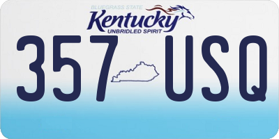 KY license plate 357USQ