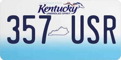KY license plate 357USR