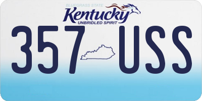 KY license plate 357USS