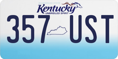 KY license plate 357UST