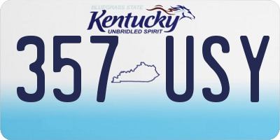 KY license plate 357USY