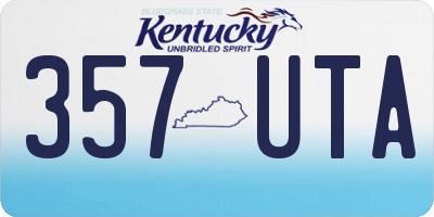 KY license plate 357UTA