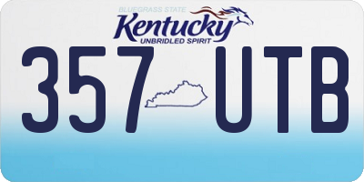 KY license plate 357UTB