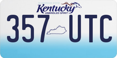 KY license plate 357UTC