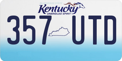 KY license plate 357UTD
